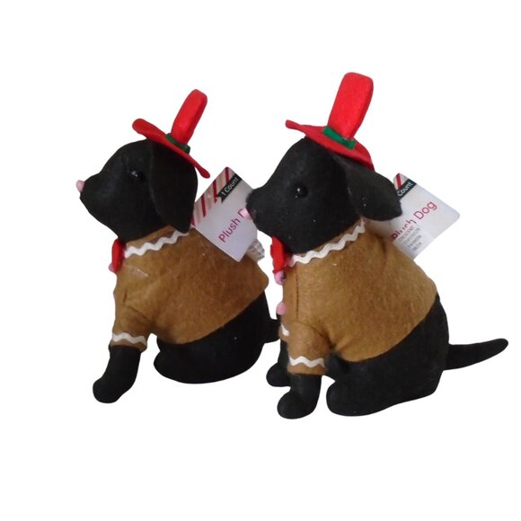 Felt Plush Dog Christmas Tree Ornaments and Decorations Assorted Sizes 7 Pieces - Picture 3 of 6